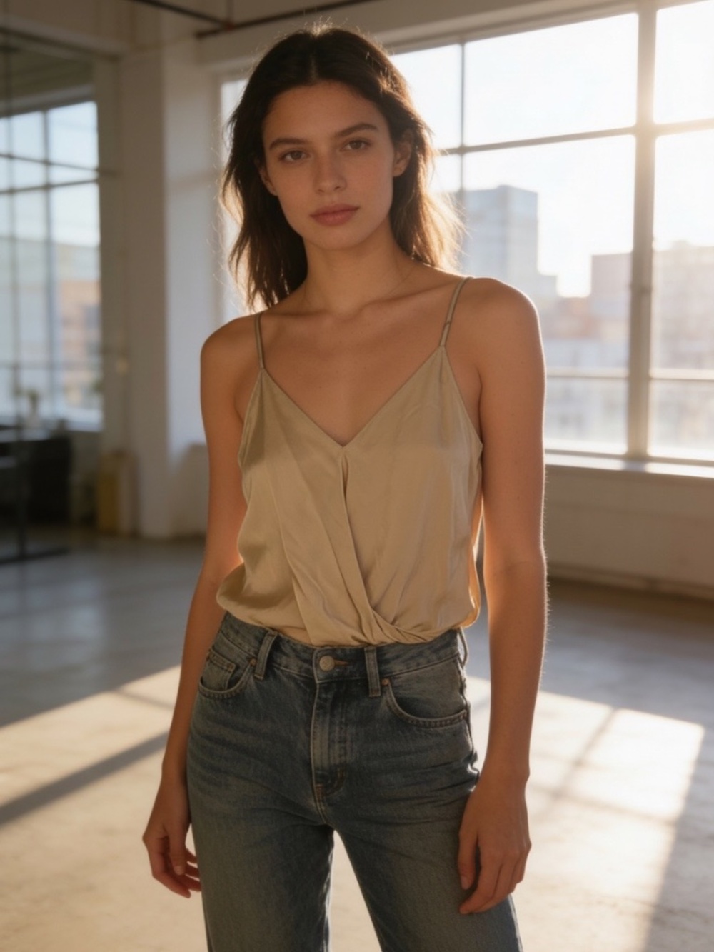 Bailey/44 100% Tan Silk Camisole Size XS